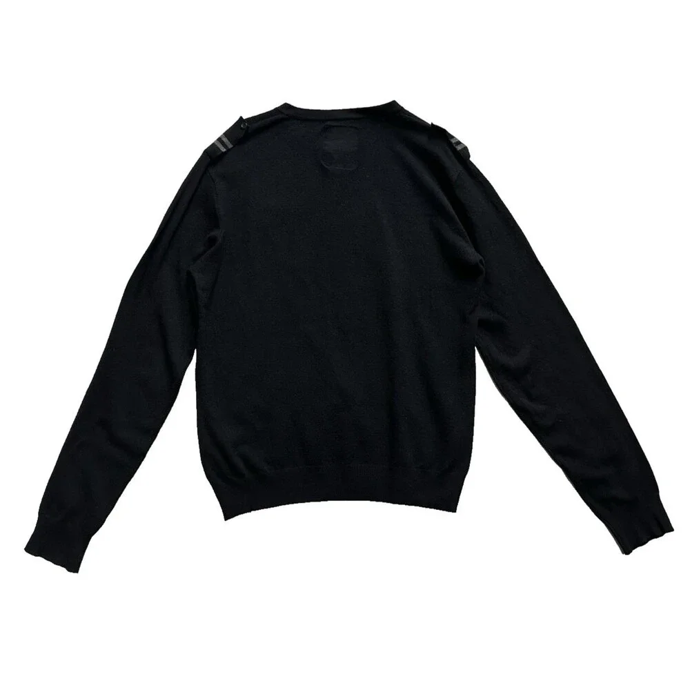 Fresh brand Men size small V-neck black long sleeve sweater